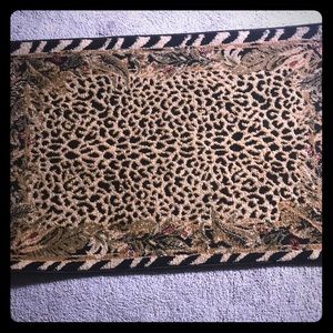 Cheetah print safari rug